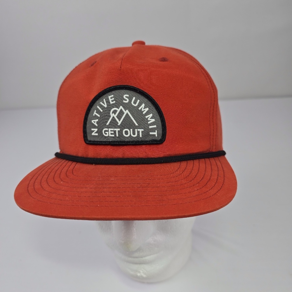 Native Summit "Get Out" Rope Hat - Richardson 256 Snapback Burnt Orange